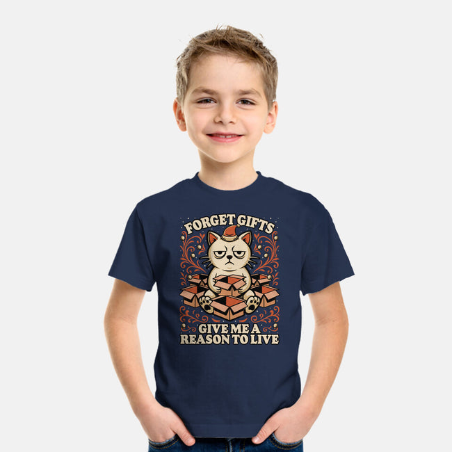 Sad Cat Gift Christmas-Youth-Basic-Tee-Studio Mootant
