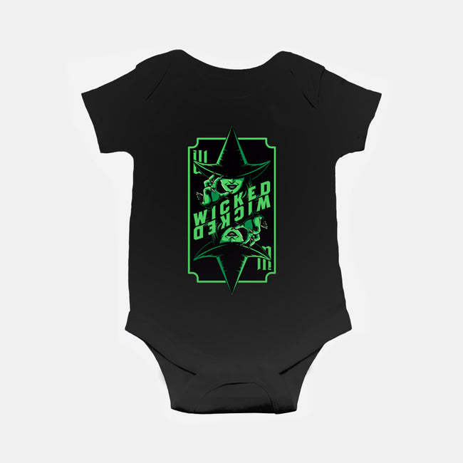 Green Witch Card-Baby-Basic-Onesie-Studio Mootant