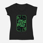 Green Witch Card-Womens-V-Neck-Tee-Studio Mootant