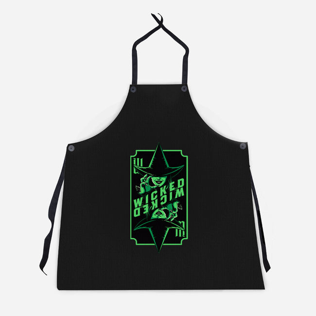 Green Witch Card-Unisex-Kitchen-Apron-Studio Mootant