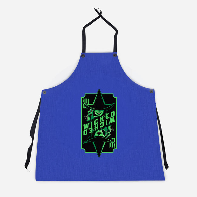 Green Witch Card-Unisex-Kitchen-Apron-Studio Mootant
