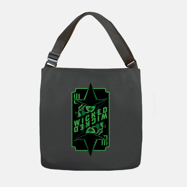 Green Witch Card-None-Adjustable Tote-Bag-Studio Mootant