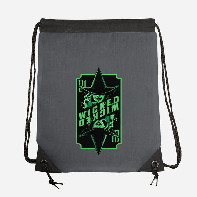 Green Witch Card-None-Drawstring-Bag-Studio Mootant