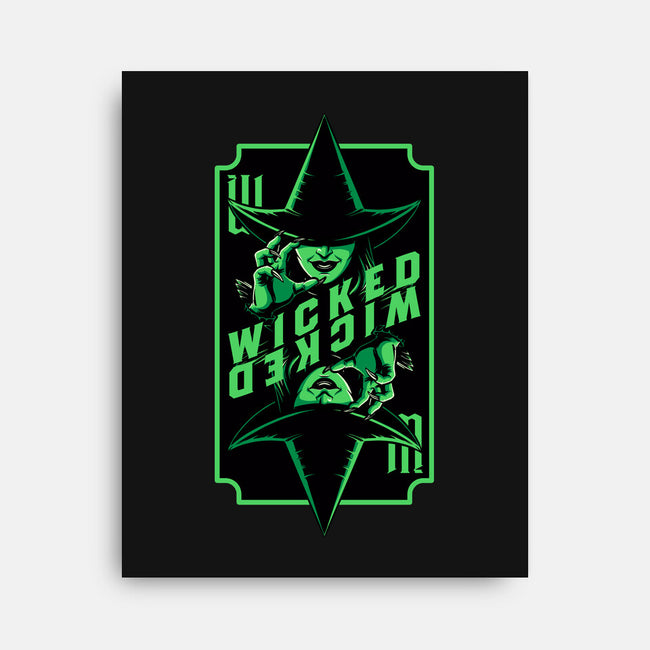 Green Witch Card-None-Stretched-Canvas-Studio Mootant