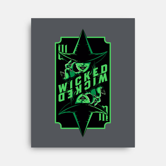 Green Witch Card-None-Stretched-Canvas-Studio Mootant