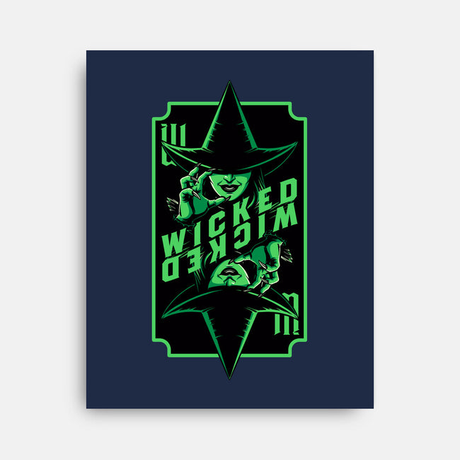 Green Witch Card-None-Stretched-Canvas-Studio Mootant