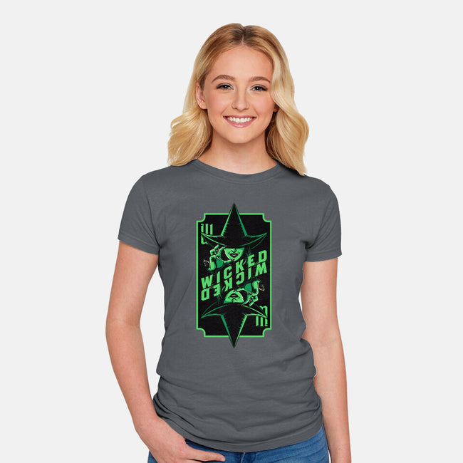 Green Witch Card-Womens-Fitted-Tee-Studio Mootant