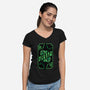 Green Witch Card-Womens-V-Neck-Tee-Studio Mootant