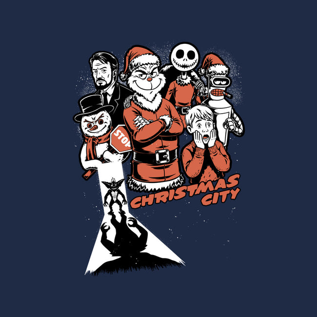 Christmas City Movie Poster-Womens-V-Neck-Tee-Studio Mootant