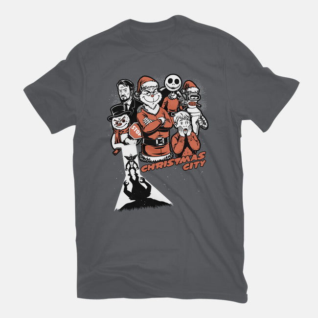 Christmas City Movie Poster-Mens-Basic-Tee-Studio Mootant