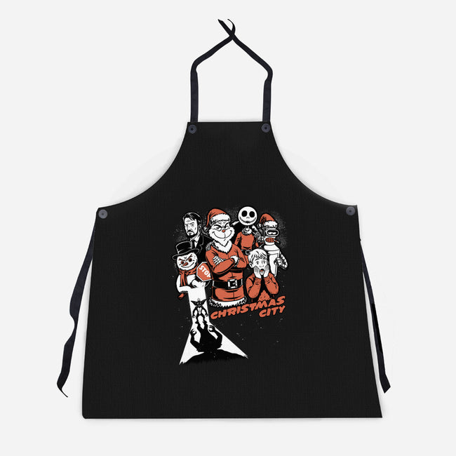 Christmas City Movie Poster-Unisex-Kitchen-Apron-Studio Mootant