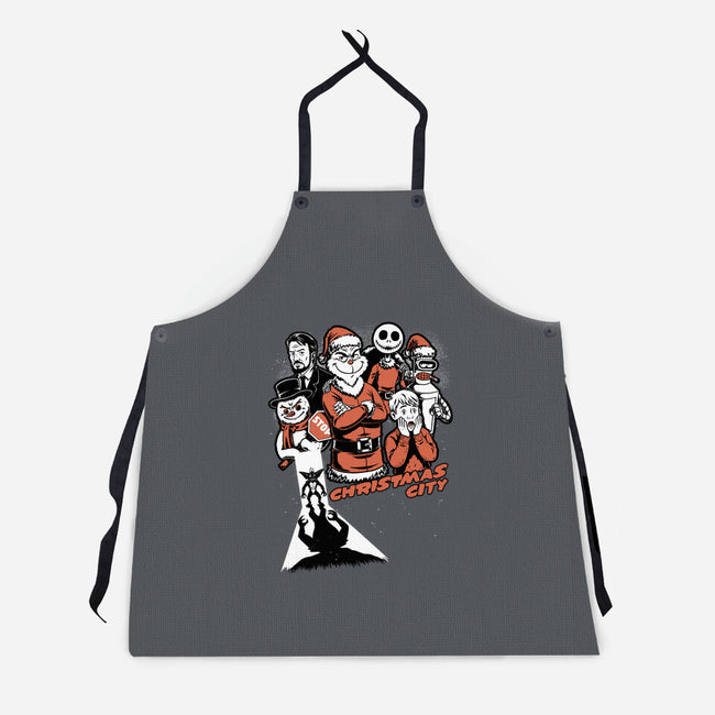 Christmas City Movie Poster-Unisex-Kitchen-Apron-Studio Mootant
