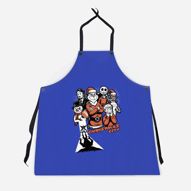 Christmas City Movie Poster-Unisex-Kitchen-Apron-Studio Mootant