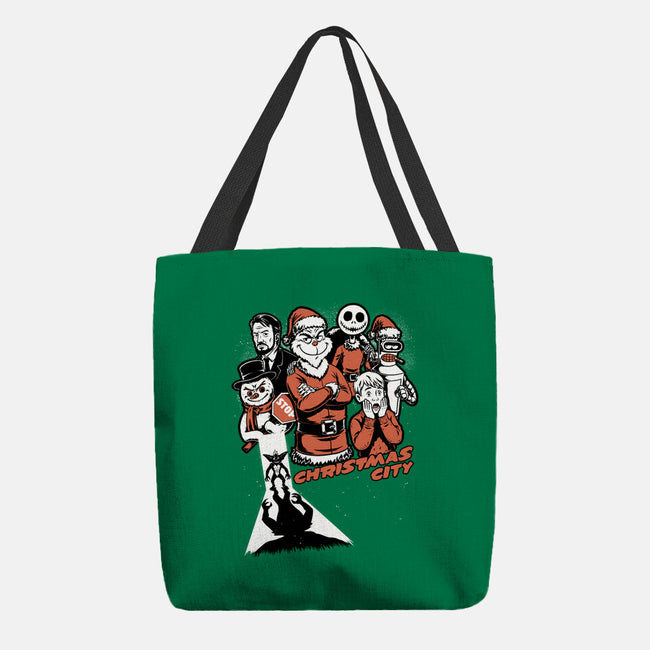 Christmas City Movie Poster-None-Basic Tote-Bag-Studio Mootant