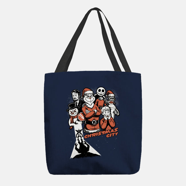 Christmas City Movie Poster-None-Basic Tote-Bag-Studio Mootant