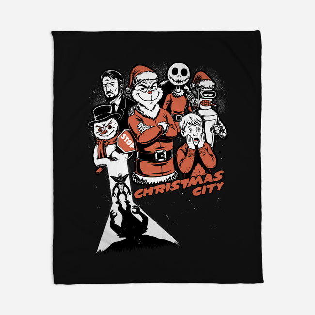 Christmas City Movie Poster-None-Fleece-Blanket-Studio Mootant
