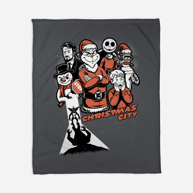 Christmas City Movie Poster-None-Fleece-Blanket-Studio Mootant