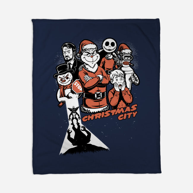Christmas City Movie Poster-None-Fleece-Blanket-Studio Mootant