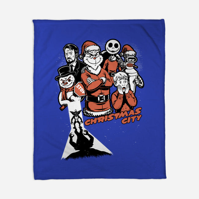 Christmas City Movie Poster-None-Fleece-Blanket-Studio Mootant