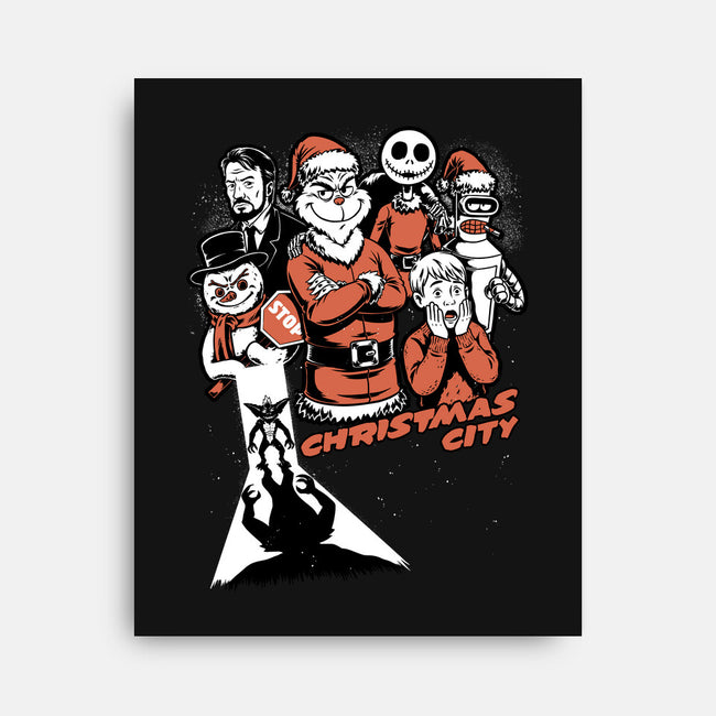 Christmas City Movie Poster-None-Stretched-Canvas-Studio Mootant