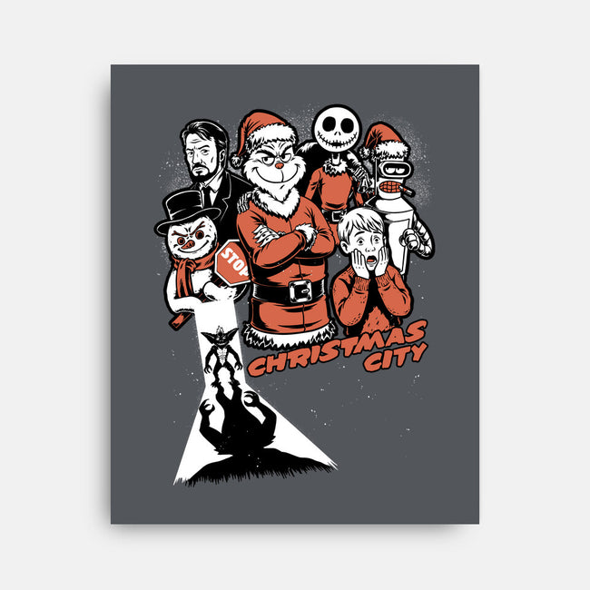 Christmas City Movie Poster-None-Stretched-Canvas-Studio Mootant
