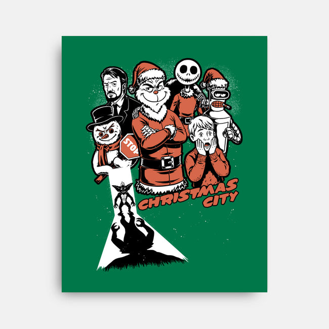 Christmas City Movie Poster-None-Stretched-Canvas-Studio Mootant