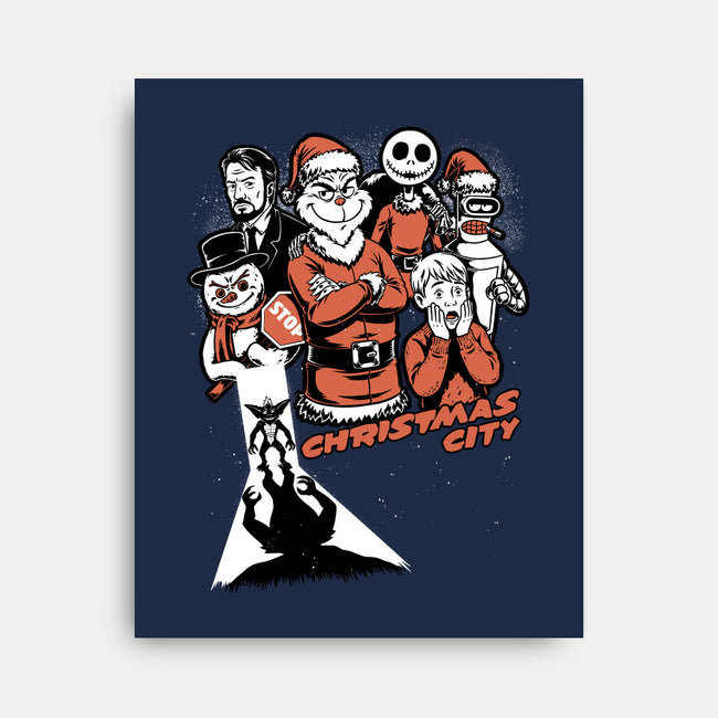 Christmas City Movie Poster-None-Stretched-Canvas-Studio Mootant