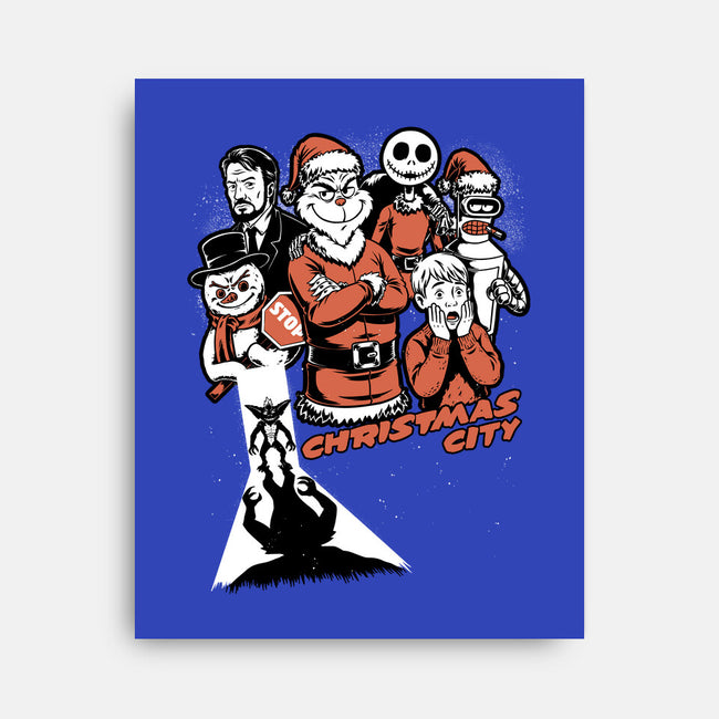 Christmas City Movie Poster-None-Stretched-Canvas-Studio Mootant