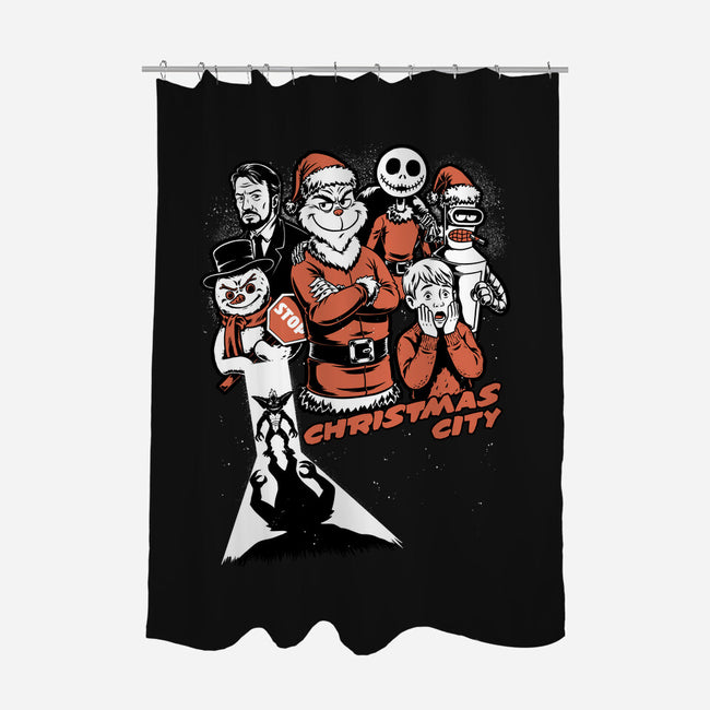Christmas City Movie Poster-None-Polyester-Shower Curtain-Studio Mootant