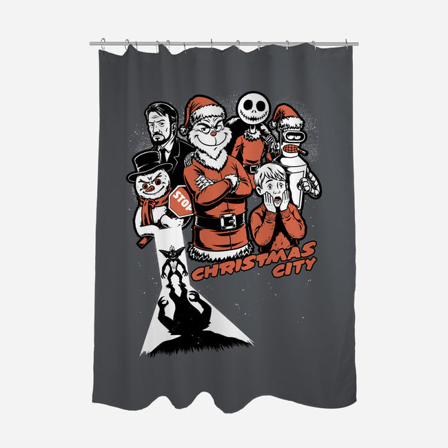 Christmas City Movie Poster-None-Polyester-Shower Curtain-Studio Mootant