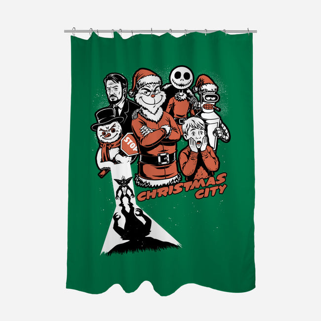 Christmas City Movie Poster-None-Polyester-Shower Curtain-Studio Mootant