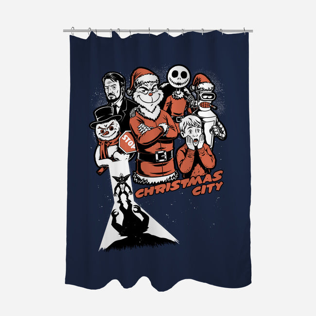 Christmas City Movie Poster-None-Polyester-Shower Curtain-Studio Mootant