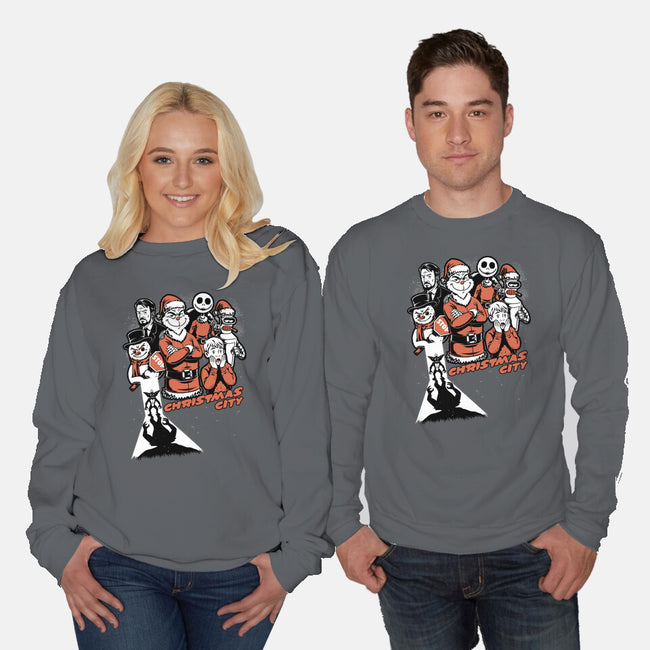 Christmas City Movie Poster-Unisex-Crew Neck-Sweatshirt-Studio Mootant