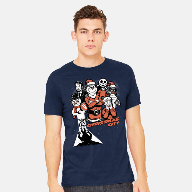 Christmas City Movie Poster-Mens-Heavyweight-Tee-Studio Mootant