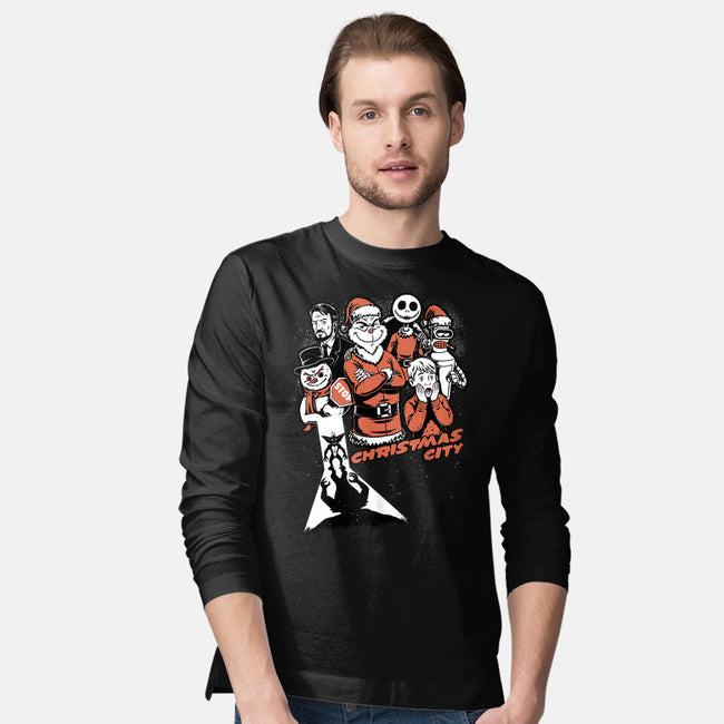 Christmas City Movie Poster-Mens-Long Sleeved-Tee-Studio Mootant