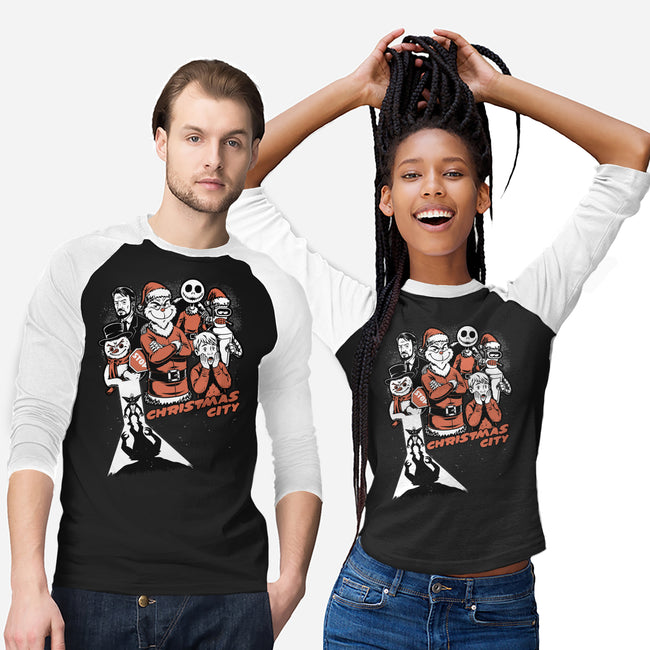 Christmas City Movie Poster-Unisex-Baseball-Tee-Studio Mootant