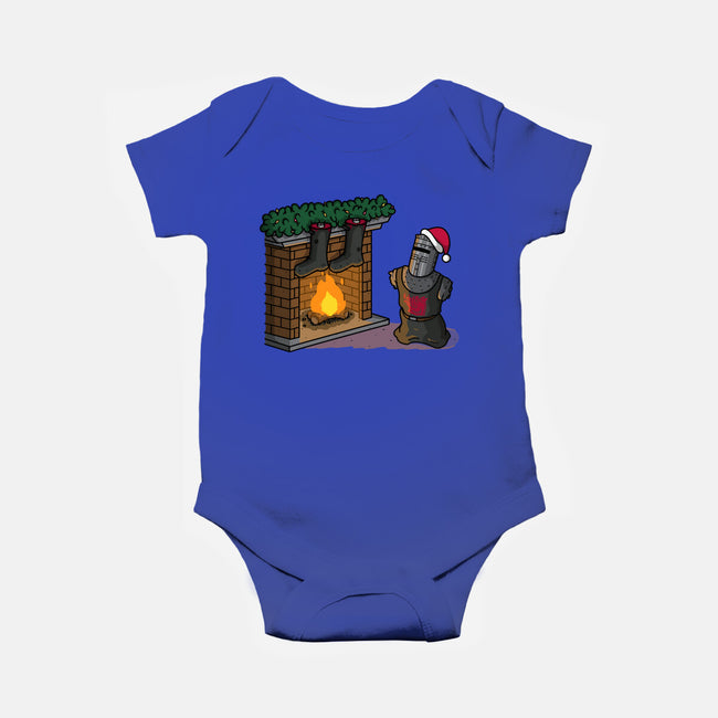 Black Knight Christmas-Baby-Basic-Onesie-Raffiti