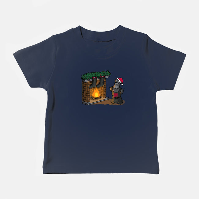 Black Knight Christmas-Baby-Basic-Tee-Raffiti