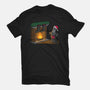Black Knight Christmas-Womens-Fitted-Tee-Raffiti