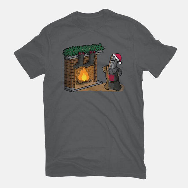 Black Knight Christmas-Womens-Fitted-Tee-Raffiti