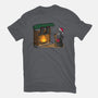 Black Knight Christmas-Womens-Fitted-Tee-Raffiti