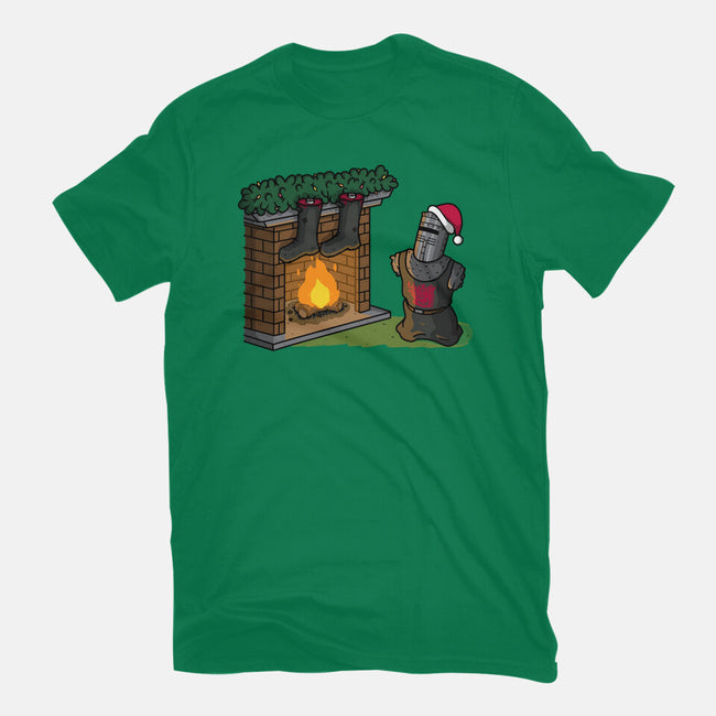 Black Knight Christmas-Womens-Fitted-Tee-Raffiti
