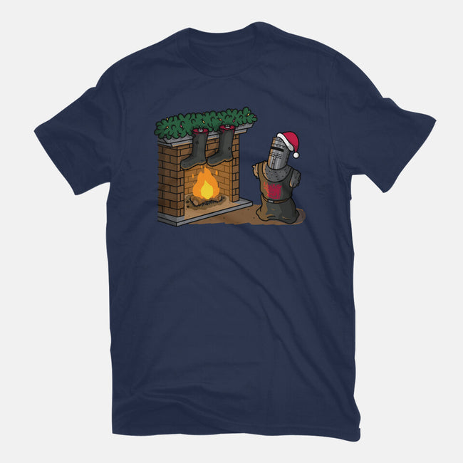Black Knight Christmas-Womens-Fitted-Tee-Raffiti