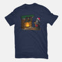 Black Knight Christmas-Womens-Fitted-Tee-Raffiti