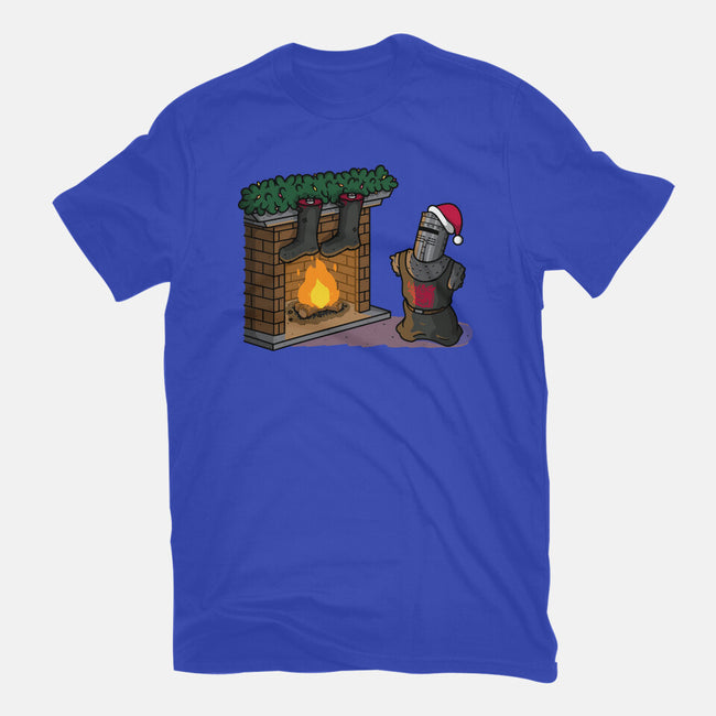 Black Knight Christmas-Womens-Fitted-Tee-Raffiti