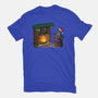 Black Knight Christmas-Womens-Fitted-Tee-Raffiti
