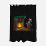 Black Knight Christmas-None-Polyester-Shower Curtain-Raffiti