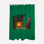 Black Knight Christmas-None-Polyester-Shower Curtain-Raffiti