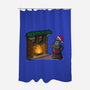 Black Knight Christmas-None-Polyester-Shower Curtain-Raffiti