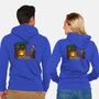 Black Knight Christmas-Unisex-Zip-Up-Sweatshirt-Raffiti